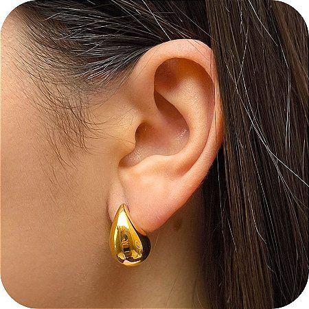 Brinco de Gota PP - Banhada a Ouro 18k