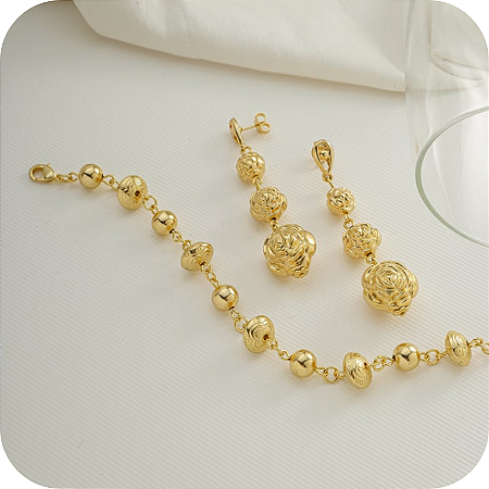 KIT PULSEIRA E BRINCO