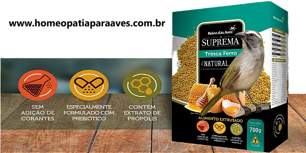Ração Extrusada Suprema Trinca Ferro Natural - 700g - Reino das Aves