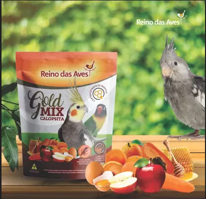 Ração Calopsita Gold Mix 500g Reino Das Aves