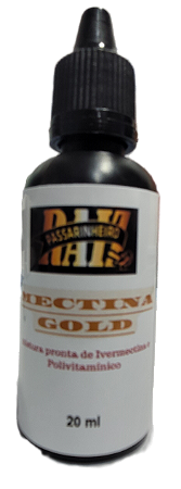 MECTINA-GOLD. mistura pronta de Ivermectina com Polivitamínico, popularmente conhecido como Ivomec com Vitagold. 20 ml