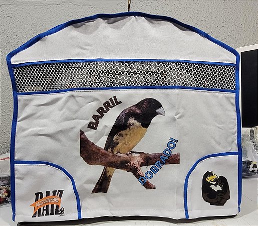 Capas para gaiola de Coleiro e Papa Capim, modelos exclusivos e personalizados padrão torneio e passeio. Marca passarinheiro raiz. BARRIL DOBRADO!