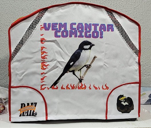 Capas para gaiola de BIGODINHO, modelos exclusivos e personalizados padrão torneio e passeio. Marca passarinheiro raiz. VEM CANTAR COMIGO!