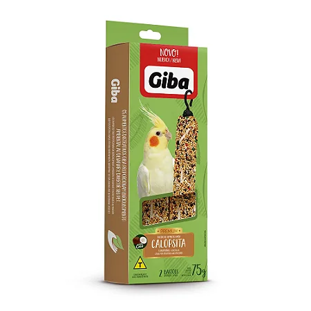 Giba Bastão Calopsita Coco 75g - Prefere. Alimenta, desestressa e diverte.