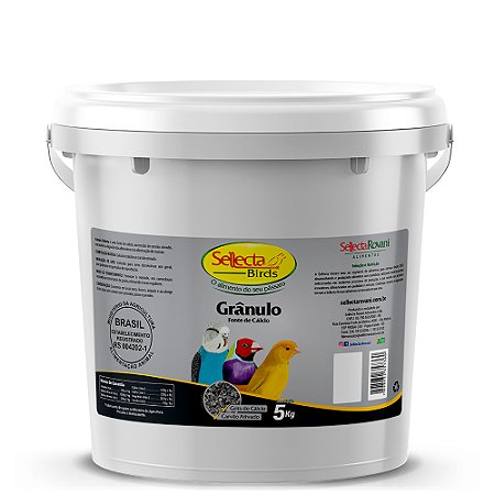 Sellecta Grânulo grit fonte de cálcio 5kg - Todos os tipos de pássaros.