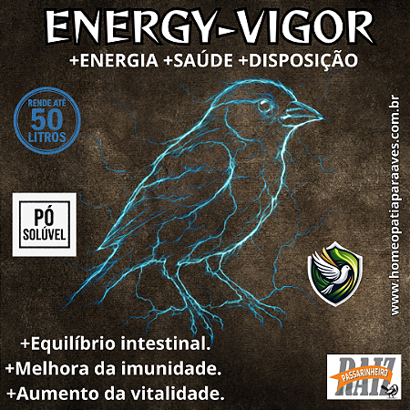 Energy-Vigor – Energia, Saúde e Disposição para suas Aves. 10g