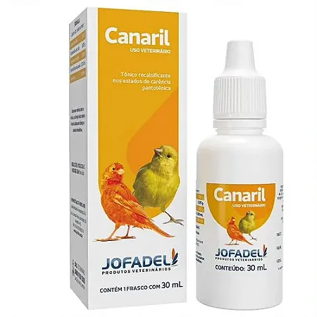 Canaril Tônico Recalcificante 30ml da Jofadel é um estimulante para pássaros