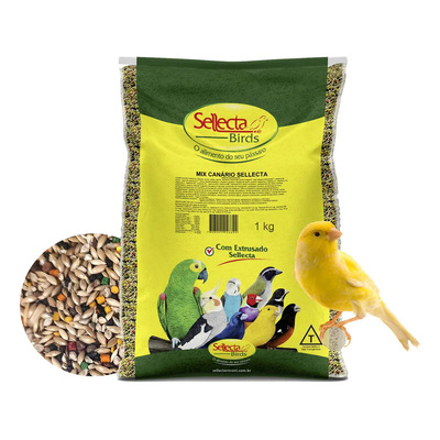 Mistura de Sementes e Ração Extrusada, O Mix Canário Sellecta 1kg