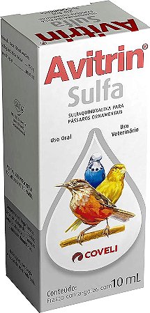 Avitrin Sulfa para Pássaros Coveli 10 ml