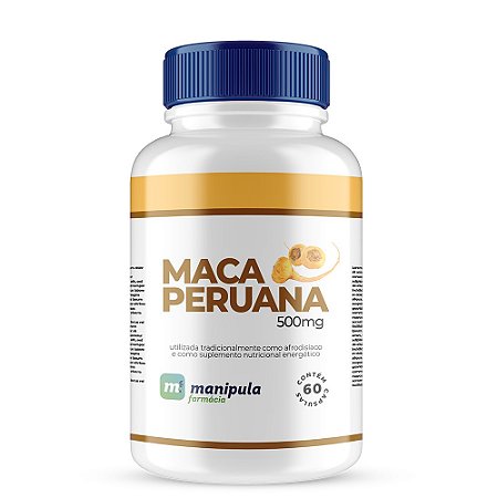 Maca Peruana 500mg 60 Cápsulas - Reduz a Fadiga, Melhora a resistência, Acelera a Regeneração muscular
