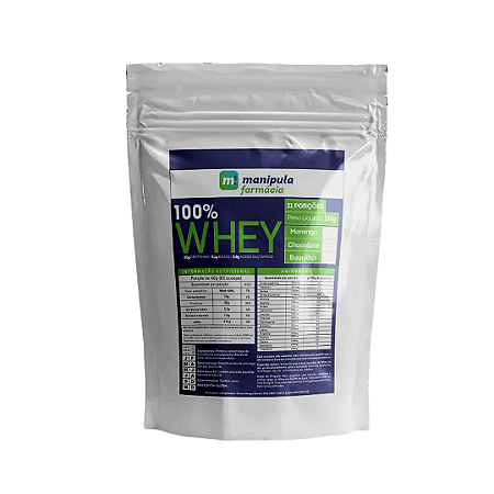 Whey Protein 1000g - Baunilha - Alta proteína, Aumenta força, Hipertrofia muscular
