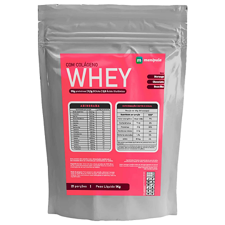 WHEY PROTEIN C/ COLAGENO 1000G - Alta proteína, Aumenta força, Hipertrofia muscular