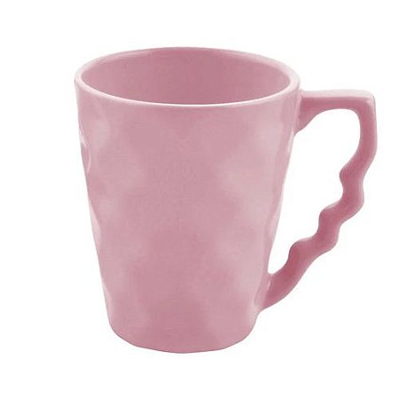 Caneca Rosa em Cerâmica Madri Soft Ceramica 270ml