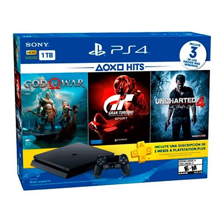 Playstation 4 Slim 1TB com 3 Jogos+PSN