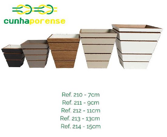 CACHEPO QUADRADO CONICO 15CM CX84 - 214