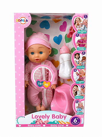 BONECA COM ACESSÓRIOS - 4 PÇS