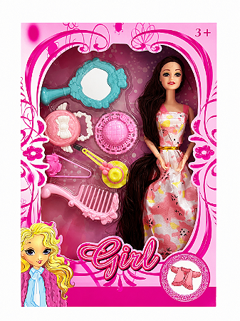 BONECA COM ACESSÓRIOS