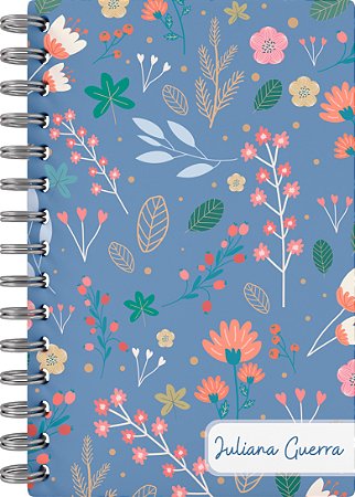 Caderno - Floral Azul