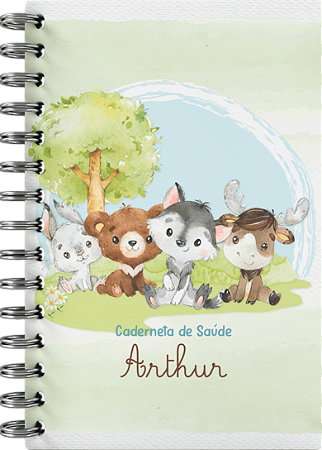 Caderneta de Saúde - Capa Animais do Bosque