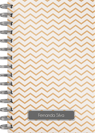 Caderno - Zigzag Dourado