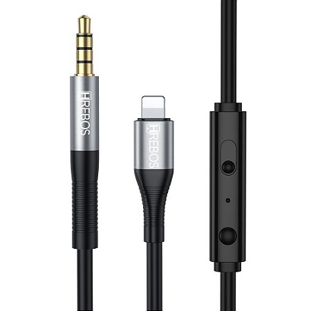 Cabo Auxiliar P2 para iPhone (Lightning e P2)