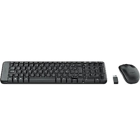 KIT TECLADO E MOUSE S FIO MK220 PRETO LOGITECH