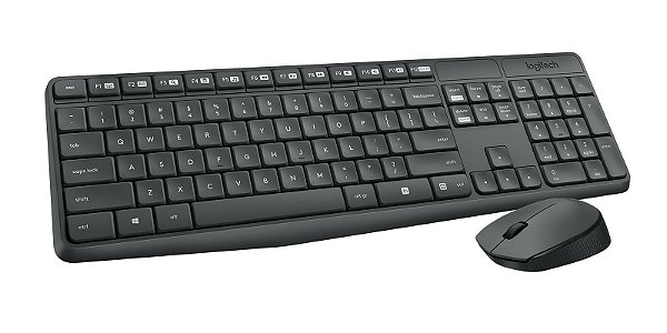 Combo Teclado e mouse sem fio Logitech MK235
