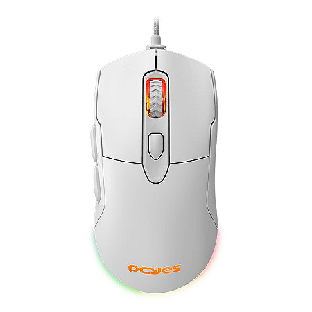 MOUSE GAMER PCYES MALUS WHITE GHOST - 12400 DPI