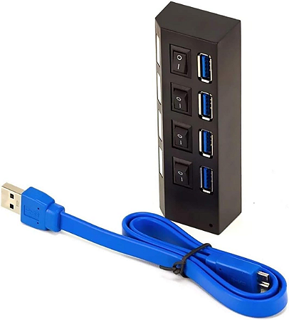 HUB USB 4 PORTAS ON/OFF