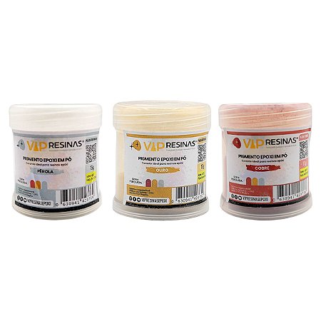 Pigmento Epóxi em Pó 15g – Cores Peroladas (Vip Resinas)