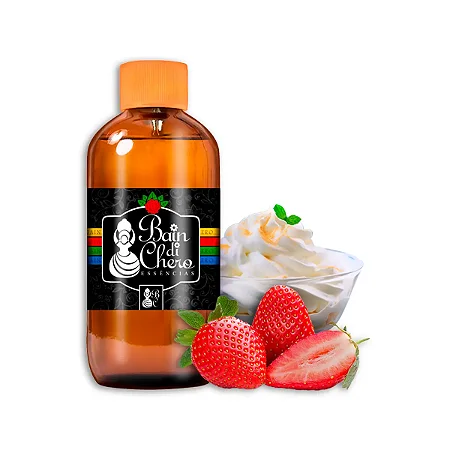 Essência Premium Concentrada Lipossolúvel de Morango com Chantilly 60gr/100gr
