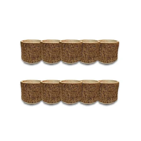 Cachepot em Cimento Decorado Trançado para Velas 120ml