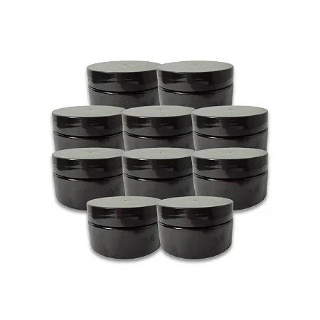 Kit 10 Potes Ambar Pet Para Cosméticos 200ml