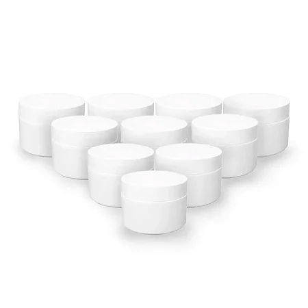 Kit 10 Potes Brancos para Cosméticos com Batoque 30gr/60gr/120gr
