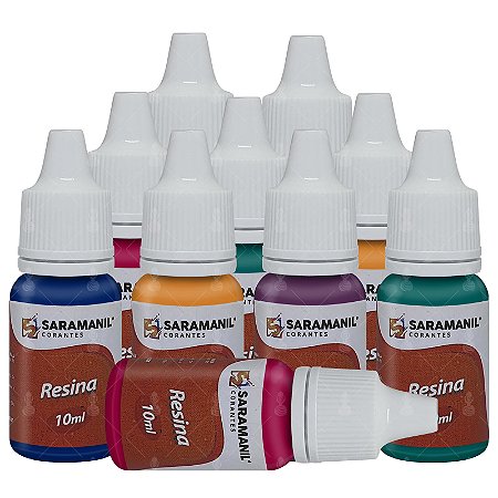 Pigmento para Resina Epóxi Saramanil 10ml Diversas Cores