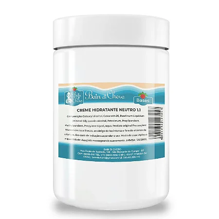 Base Creme Hidratante Neutro Bain Di Chero 1.1 1kg - Rende 1 kg