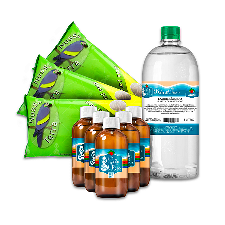 Kit Saboaria com Essências Lipossolúveis e Base Glicerinada Nossa Terra
