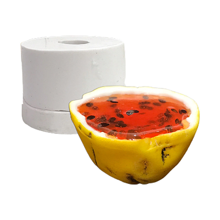 Molde de Silicone Maracujá Metade para Sabonetes, Velas e Resina Artesanal