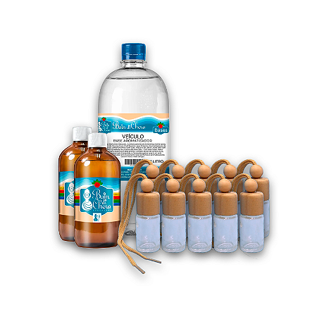 Kit Iniciante para Produção de Cheirinhos de Carro com 40 Frascos