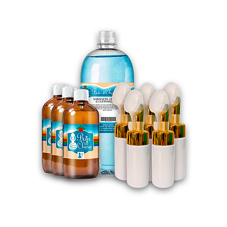 Kit Iniciante para Produção de Espuma Facial com Frascos Espumadores