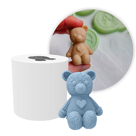 Molde de Silicone Ursinho com camiseta