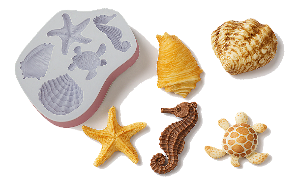 Molde de Silicone Fundo do Mar