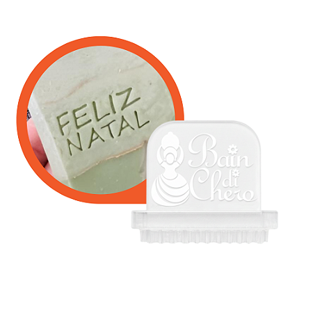Carimbo Acrilico para Sabonetes modelo Natalino - Feliz Natal