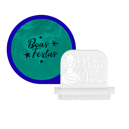 Carimbo Acrilico para Sabonetes modelo Natalino - Boas Festas
