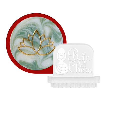Carimbo Acrílico para Sabonetes - Flor de Lotus