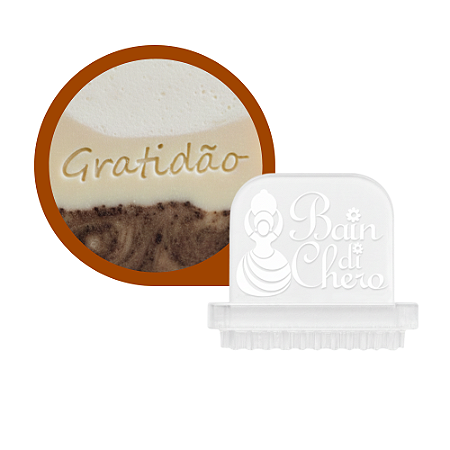 Carimbo Acrílico para Sabonetes - Gratidão