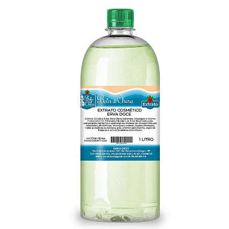 Extrato Glicólico de Erva Doce para Sabonetes e Cosméticos 1L e 100ml