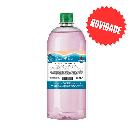 Extrato Glicólico de Semente de Uva para Sabonetes e Cosméticos 1L e 100ml