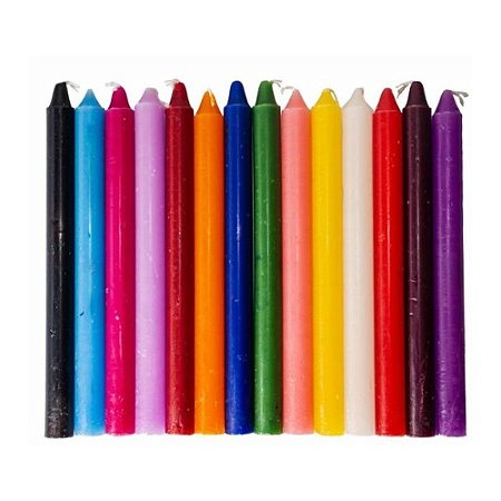 Kit 100 und Velas Palito Coloridas - Cores definidas