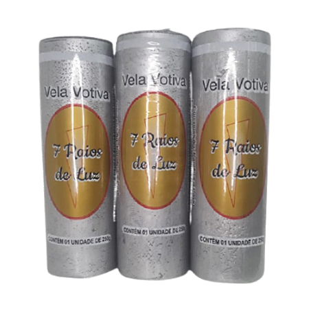 Kit 3 und Velas Votivas 7 dias Prata - 260 gr cada